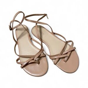 J. Crew Pilar ankle wrap leather sandal